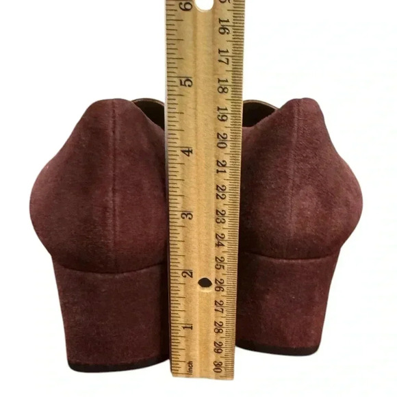 Aquatalia Block Suede pump Pasha Deep Wine Red Pasha US 13 EUC - Picture 7 of 11
